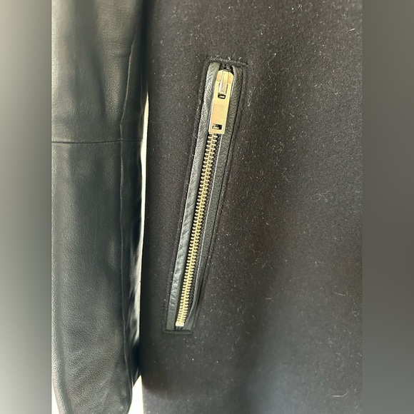 Wilfred Free Moto Fei Coat Black Size Medium - Picture 6 of 11